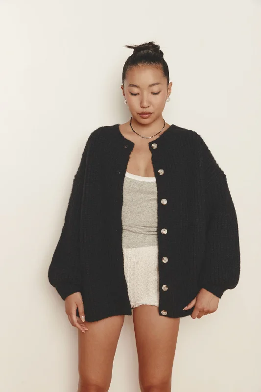 Penelope Knit Cardigan Black