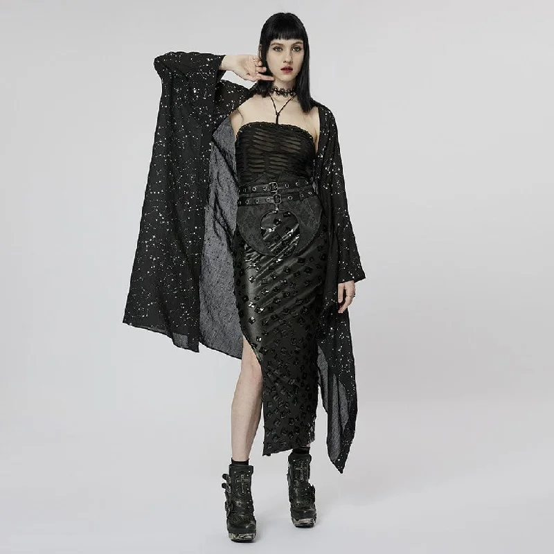 Women's Gothic Star Cutout Irregular Coat