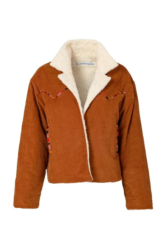 Women's Texas Corduroy Jacket In Brown Brown