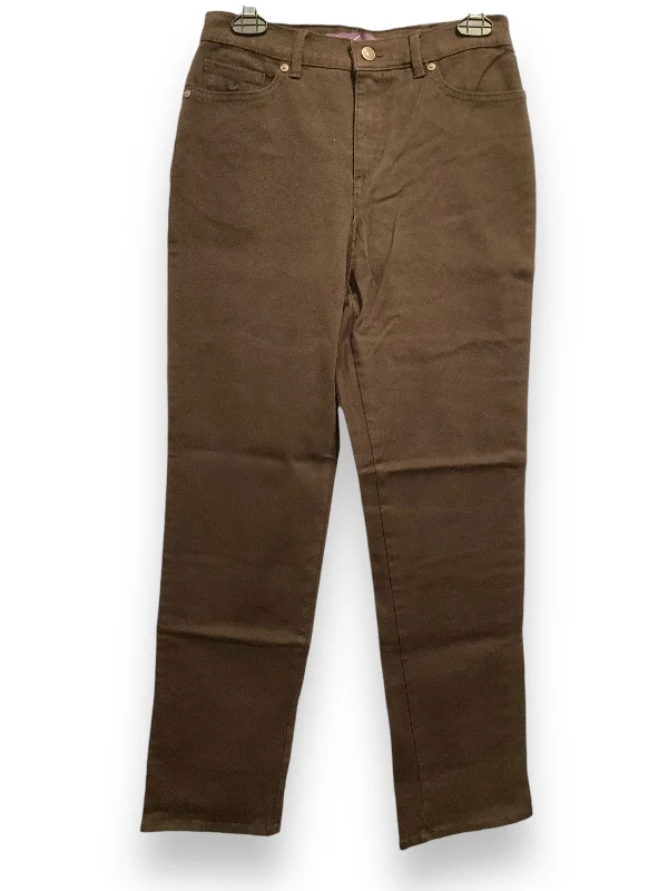 Jeans Straight By Gloria Vanderbilt In Brown, Size: 4