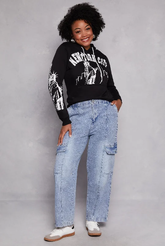 Plus Size Almost Famous Cargo Skater Jeans