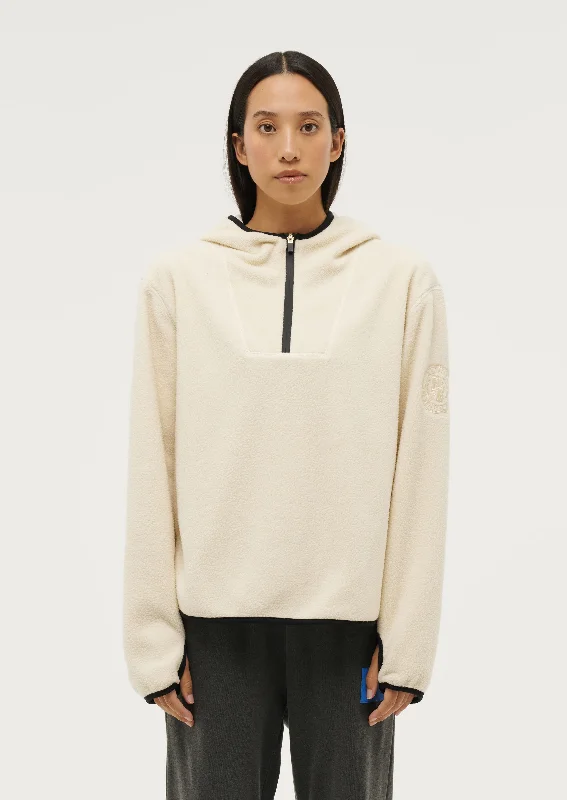 SHERPA HOODIE IN PEARLED IVORY