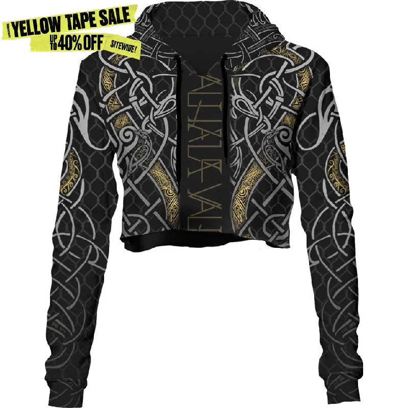 Valhalla Calls Crop Hoodie