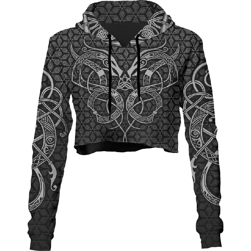 World Serpent Crop Hoodie