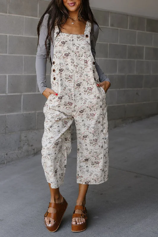 Greta Floral Overalls