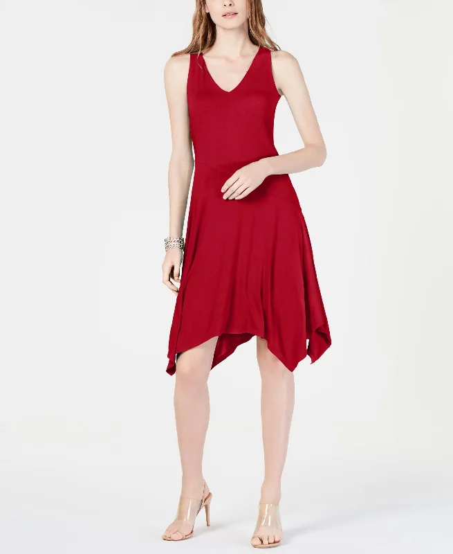 Sleeveless Asymmetrical Hem Dress