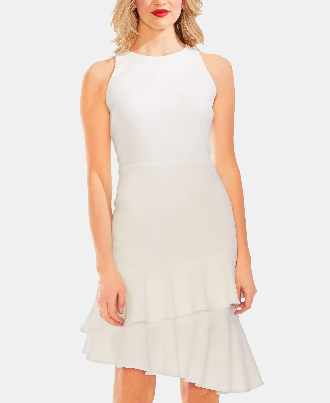 Vince Camuto Ruffled Asymmetrical Hem Dress