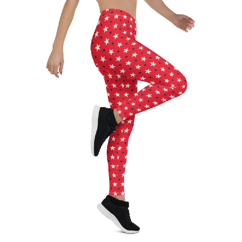 Americana Stars Red Leggings