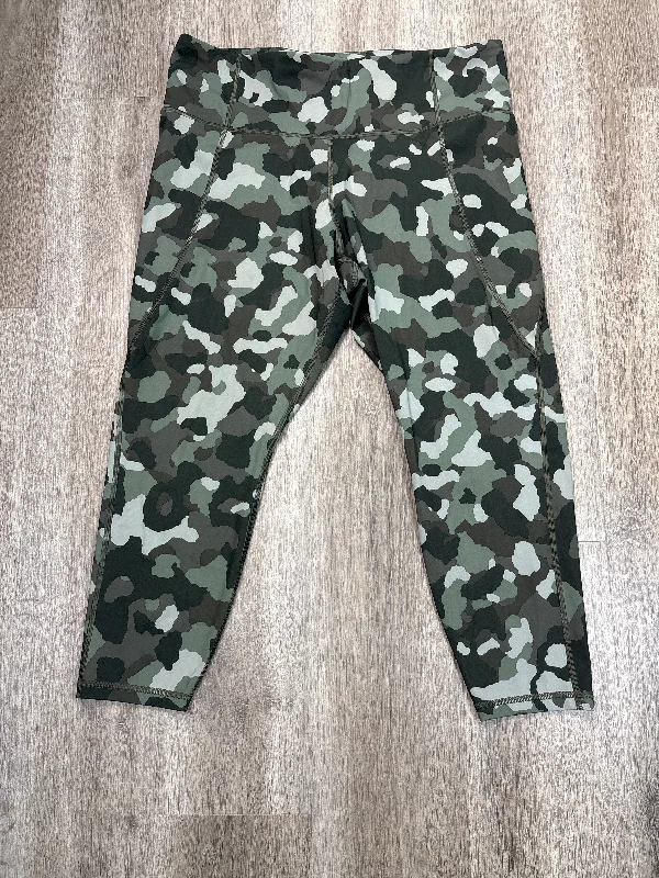 Athletic Leggings By Athleta In Green, Size: 2x