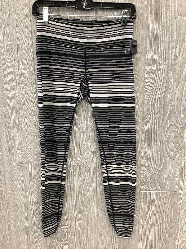 Athletic Leggings By Calvin Klein Performance In Striped Pattern, Size: S