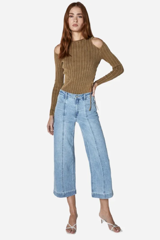 Unpublished Greta Mid Rise Crop Jeans in Sway