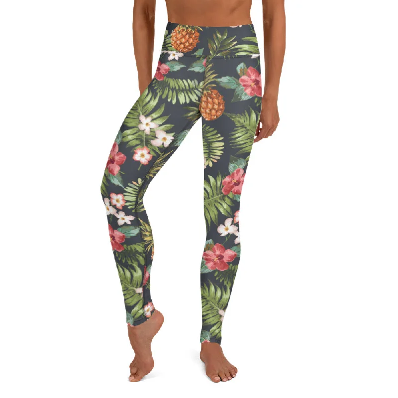 Hawaiian Print Yoga Leggings