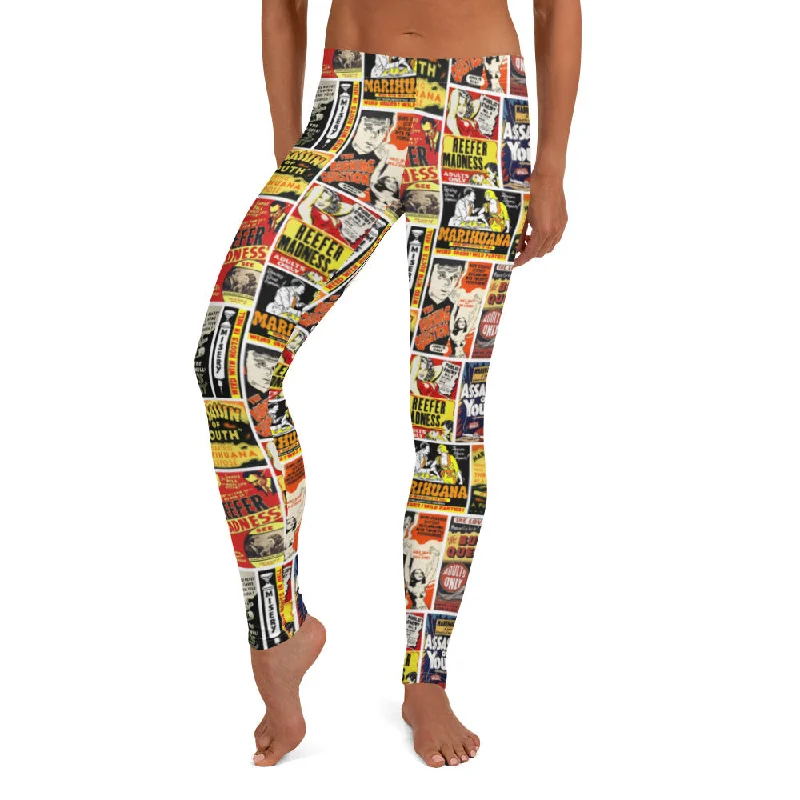 Reefer Madness Hysteria Poster Leggings