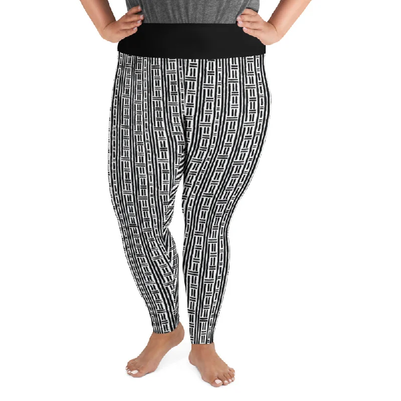 Rhythm Black and White Plus Size Leggings