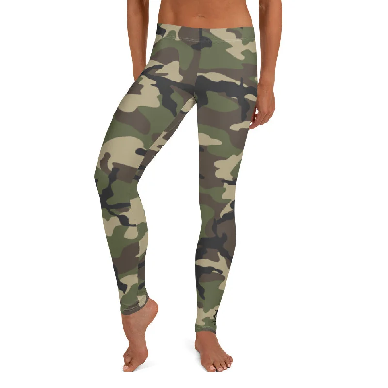 Woodland Camo Ladies Leggings