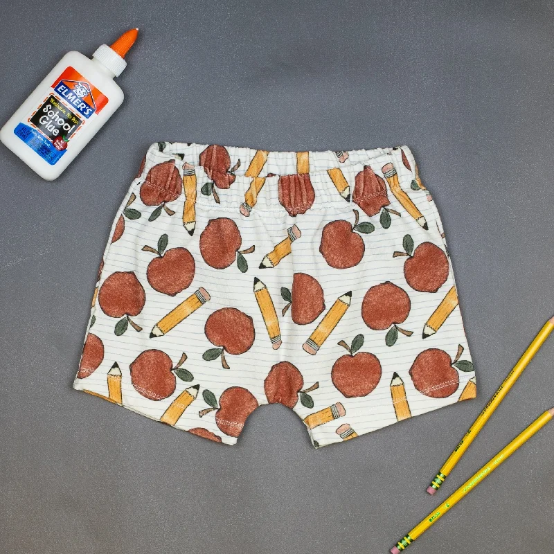 Apples & Pencils | French Terry Play Shorts