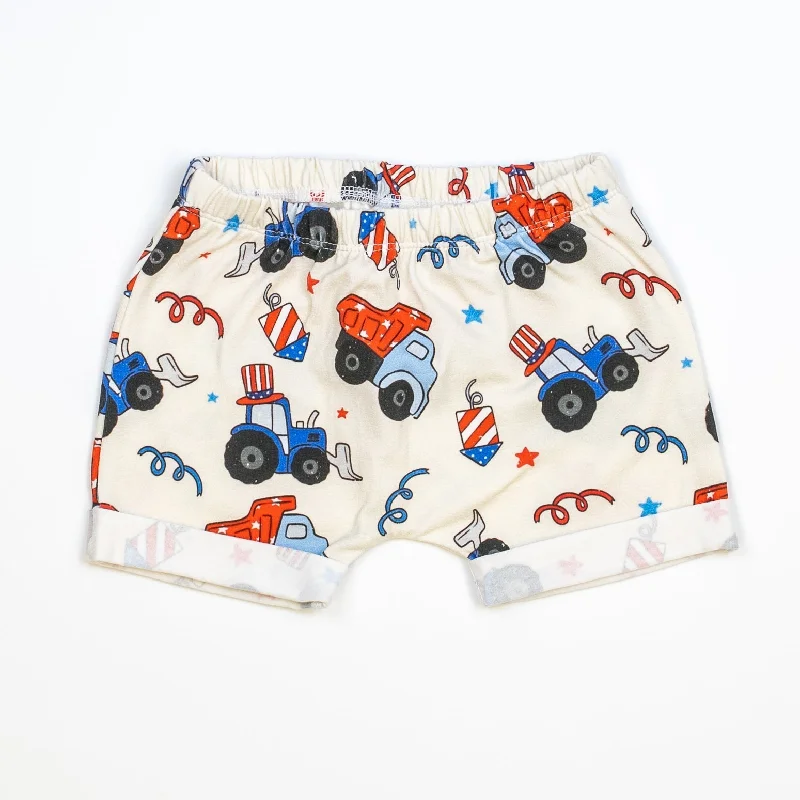 Patriotic Trucks Rolled Hem Shorts