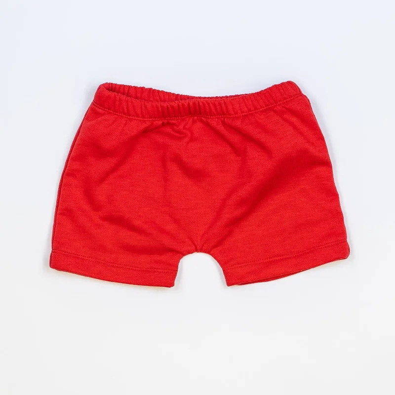 Red Fleece Shorts