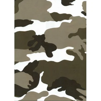 "Stealth Fanatic" Camo (Desert) Men's Elastic Waist Board Shorts w/ on-seam Pockets (Select Custom Outseam 18" - 28")